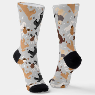 Labradoodle/Goldendoodle Knochen und Paws Socken