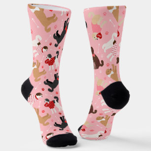 Labradoodle / Goldendoodle Valentine Muster Socken