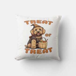 Labradoodle Halloween Dog Costume �Treat or Treat� Kissen