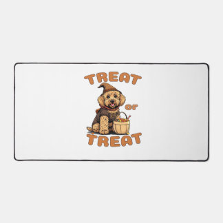 Labradoodle Halloween Dog Costume �Treat or Treat� Schreibtischunterlage