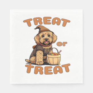 Labradoodle Halloween Dog Costume �Treat or Treat� Serviette