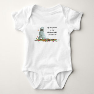Labradoodle Hund in Blätter Baby Bodysuit Strampler