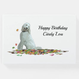 Labradoodle Hund in Blätter Gästebuch