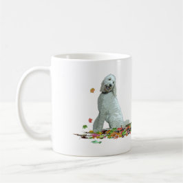 Labradoodle Hund in Blätter Kaffee Tasse