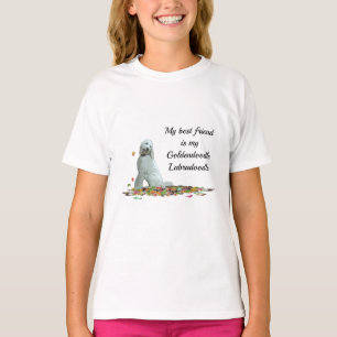 Labradoodle Hund in Blätter Kinder T - Shirt