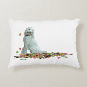 Labradoodle Hund in Blätter Kissen Kissen