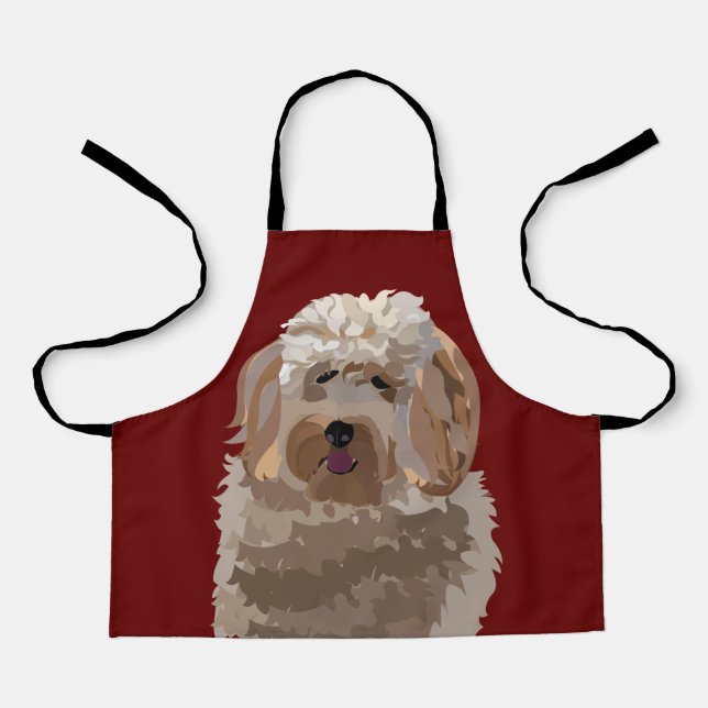 Labradoodle Hund Kinder Schürze (Vorderseite)