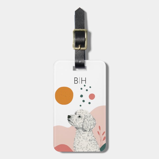 Labradoodle-Hundegepäcketikett Gepäckanhänger (Vorderseite vertikal)