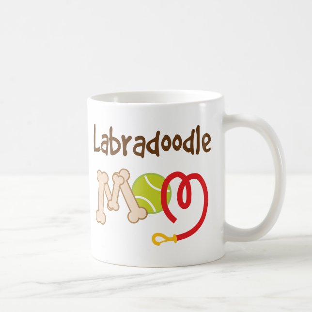 Labradoodle Hundezucht-Mama-Geschenk Kaffeetasse (Rechts)