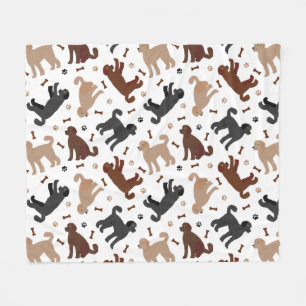 Labradoodle Knochen und Paare Fleecedecke