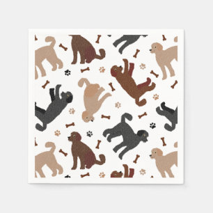 Labradoodle Knochen und Paare Serviette