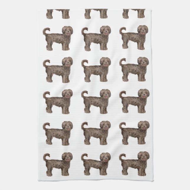 LABRADOODLE LIEBE Küchen-Tuch 16" x 24" Handtuch (Vertikal)