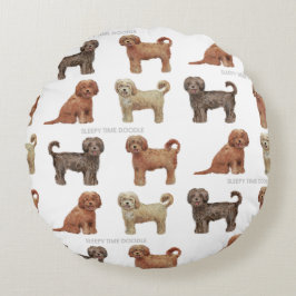LABRADOODLE LIEBE rundes Kissen
