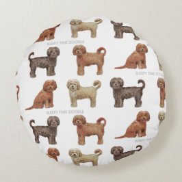 LABRADOODLE LIEBE rundes Kissen