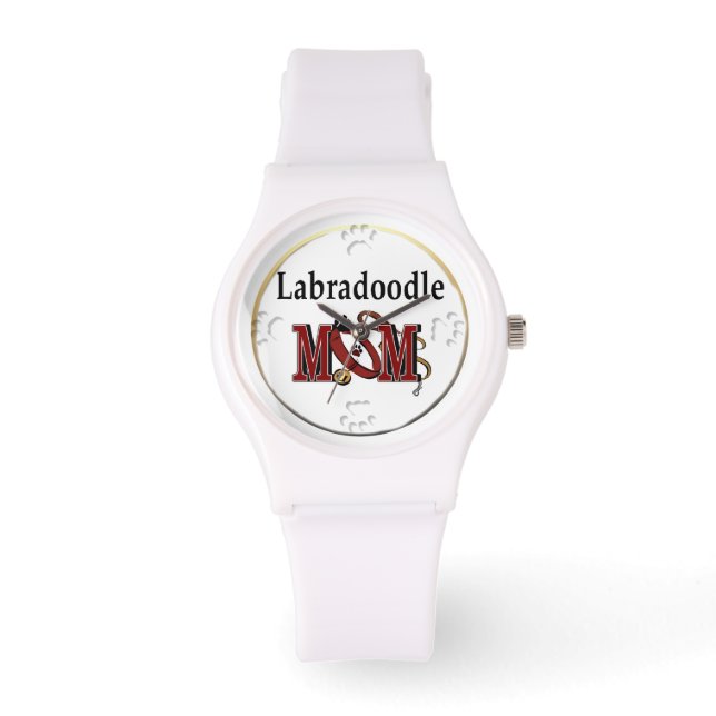 Labradoodle-Mama Armbanduhr (Vorderseite)