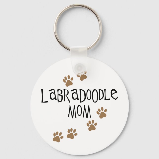 Labradoodle-Mama Schlüsselanhänger (Vorderseite)