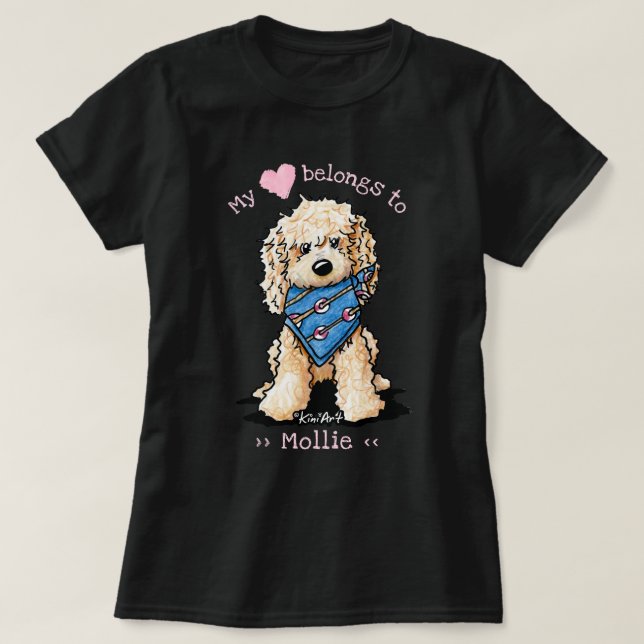 Labradoodle mein Herz gehört T-Shirt (Design vorne)