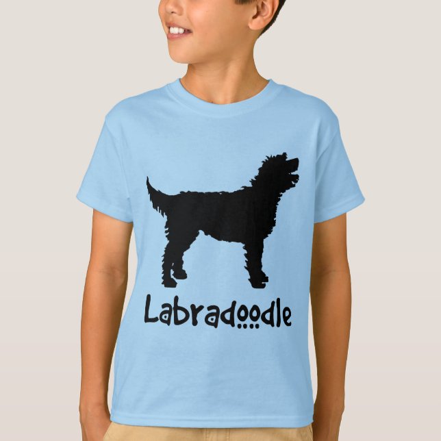 Labradoodle mit coolem Text (im Schwarzen) T-Shirt (Vorderseite)