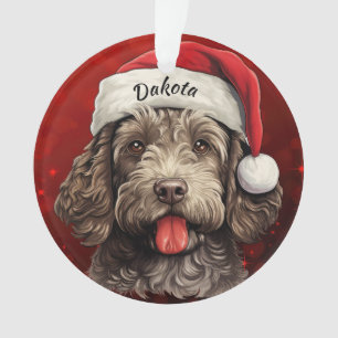 Labradoodle Ornament de Noël personnalisé