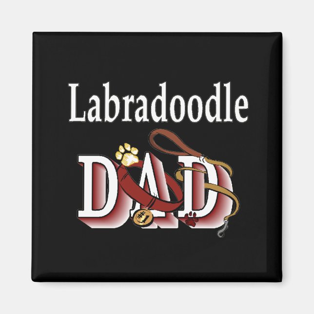 Labradoodle Papa Magnet (Vorne)