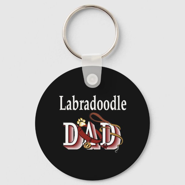 Labradoodle Papa Schlüsselanhänger (Vorderseite)