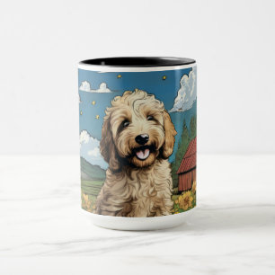 Labradoodle Puppy Farm Morgens Tasse