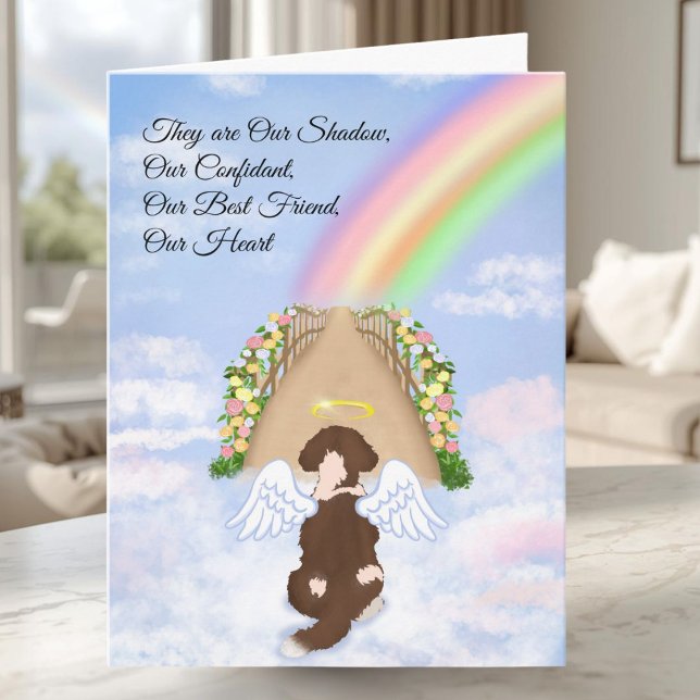 Labradoodle Rainbow Bridge Pet Loss Karte (Von Creator hochgeladen)
