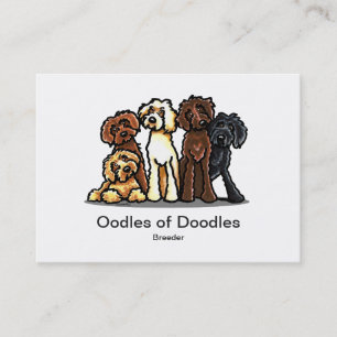 Labradoodle Rainbow White Pet Business Cards Visitenkarte