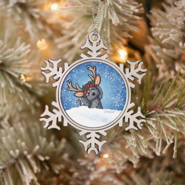 Labradoodle Rentier Snowflake Ornament (Baum)