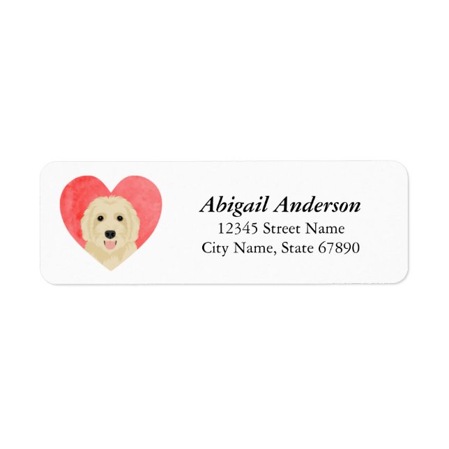 Labradoodle Retourner l'adresse Étiquettes (Devant)