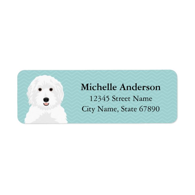 Labradoodle Retourner l'adresse Étiquettes (Devant)