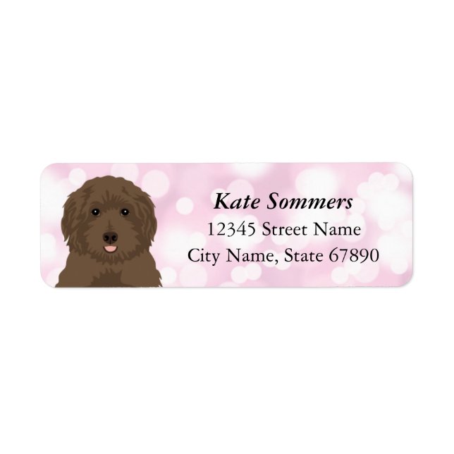 Labradoodle-Rücksendeadressen-Aufkleber (Vorne)
