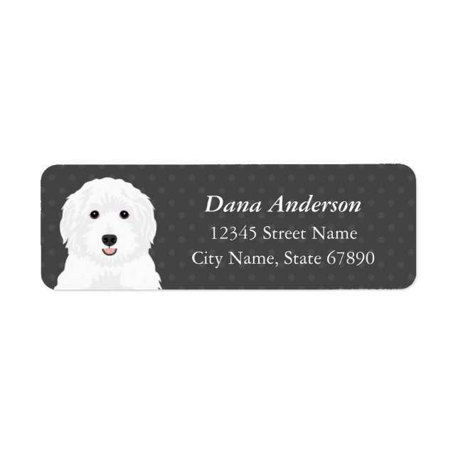 Labradoodle-Rücksendeadressen-Aufkleber (Vorne)