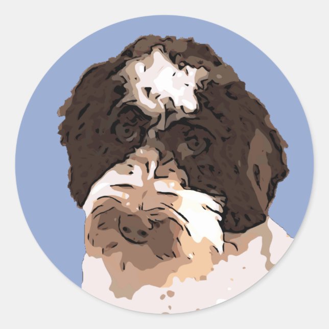 LABRADOODLE RUNDER AUFKLEBER (Vorderseite)