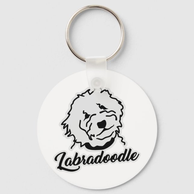 Labradoodle Schlüsselanhänger (Vorderseite)