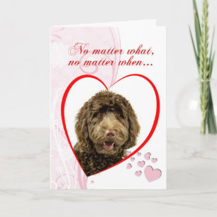 Labradoodle Valentinstagskarte Feiertagskarte