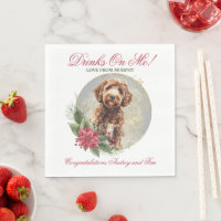Labradoodle Wedding Napkins mit Hunden Foto