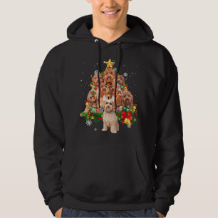 Labradoodle Weihnachtsbaum Lichter Funny Dog Xmas Hoodie