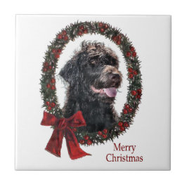 Labradoodle Weihnachtsgeschenke Fliese