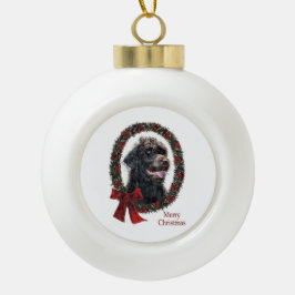 Labradoodle Weihnachtsgeschenke Keramik Kugel-Ornament