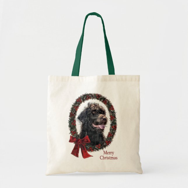 Labradoodle Weihnachtsgeschenke Tragetasche (Vorne)