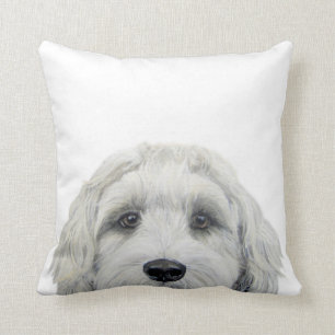 Labradoodle weiß Original Malerei von Mart Kissen
