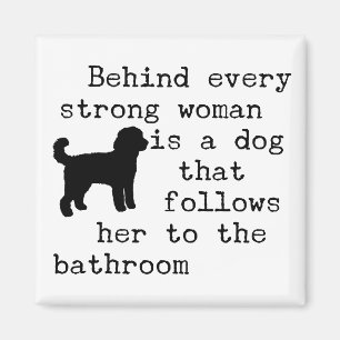 Labradoodle-Zitat mit Hundehumor Magnet