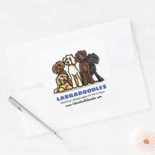 Labradoodle Züchter Custom Marketing Quadratischer Aufkleber