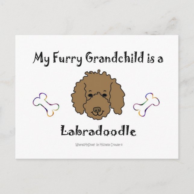 LabradoodleChocolate Postkarte (Vorderseite)