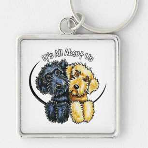 Labradoodles schwarzes Gelb IAAU Schlüsselanhänger