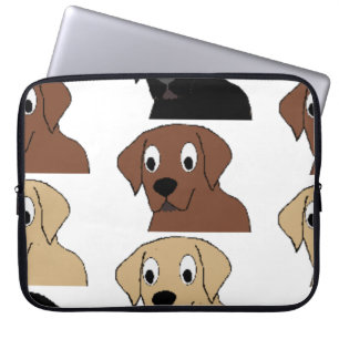 Labrador 3 Farben Cartoon Kopf Laptopschutzhülle
