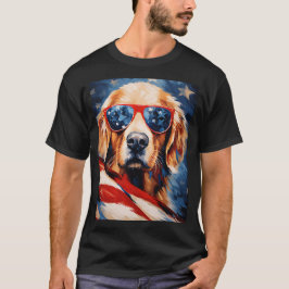 Labrador 4. Juli amerikanische Flagge T-Shirt