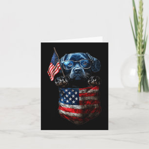 Labrador 4. Juli In Tasche Amerika USA-Flagge Karte