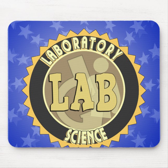 LABRADOR ABZEICHEN LABOR WISSENSCHAFT MOUSEPAD (Vorne)